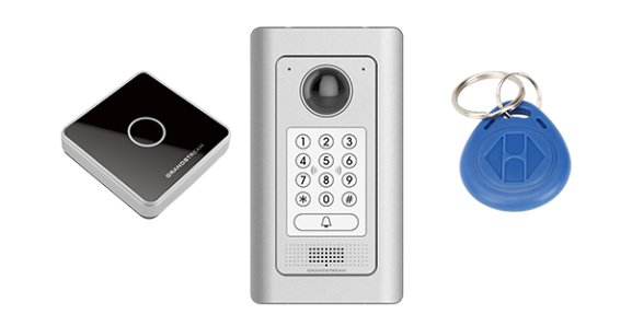 Grandstream door phones with dial pad acess and audit trail.