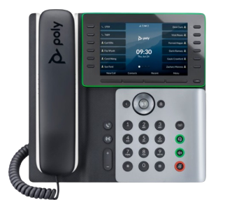 Poly E500 IP phone with 12 programmable buttons